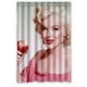 thumbnail image 1 of Cortina de ducha de Marilyn Monroe, juego de cortinas de baño con ganchos, tamaño 48 x 72 pulgadas, 1 of 3