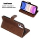 thumbnail image 3 of Funda con Cremallera para iPhone 12, Carcasa Cartera de Cuero PU con Soporte y Tarjetero, 3 of 6