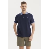 Fashionspark - Polera Hombre Pique Wafle Con Botones Azul Marino