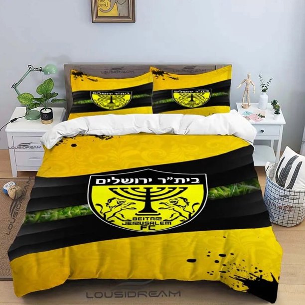 Beitar Jerusalem Fc All Season Twin Bedding Set 3 Piece Comforter Set Bed Duvet Cover Double King Comforter Cover Home TextileBed Sheets