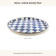 thumbnail image 4 of Bandeja Redonda MACKENZIE-CHILDS Esmalte Azul-Blanco Royal Check, 4 of 6