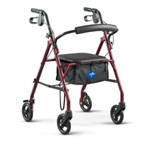 Rollator Walker Medline Steel Con Asiento De 160 Kg De Capacidad