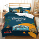 thumbnail image 1 of Camper Time Print Bedding Set 3D Camping Car Duvet Cover Travel Theme Cartoon Camping Comforter Cover Full King for Teens Adult, 1 of 5
