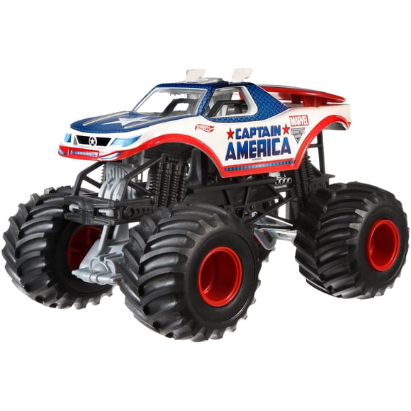 Auto de juguete Hot Wheels Monster Jam 1:24 Die-Cast Captain America