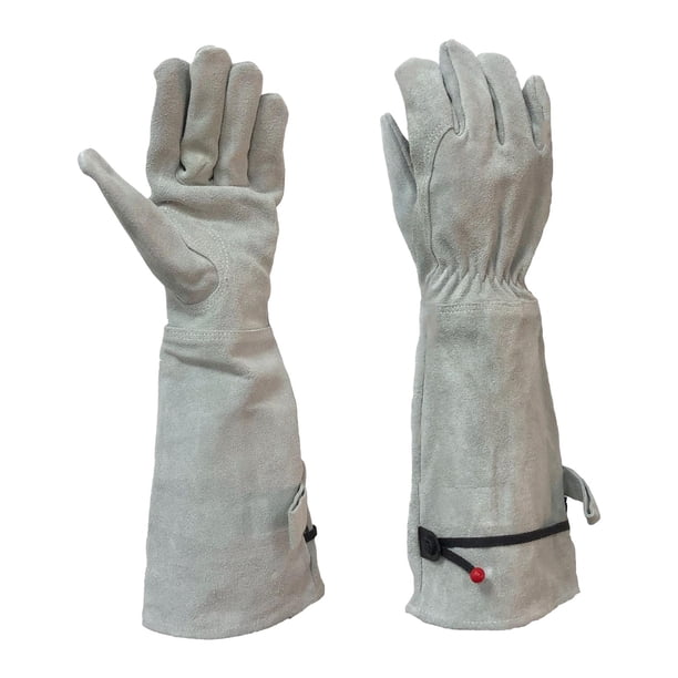 Guantes de jardinería de cuero de PU para mujeres y hombres Guantes de protección de antebrazo largo resistente a prueba de espinas Guantes de trabajo M