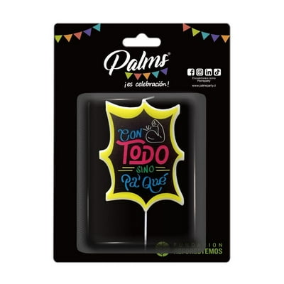 Vela Con Mensaje 5 Con Todo Si No Pa´Qué Palms