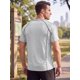 thumbnail image 3 of Camiseta de Hombre INSPIRE CHIC con Ribete a Rayas Cuello Redondo Manga Corta Verano Casual Talla L Gris, 3 of 5