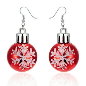 Veat00L - Pendientes, Pendientes De Bola De Navidad, Joyas De Navidad, Moda Y Novedad, Pareja Perfecta, Pendientes De Mujer