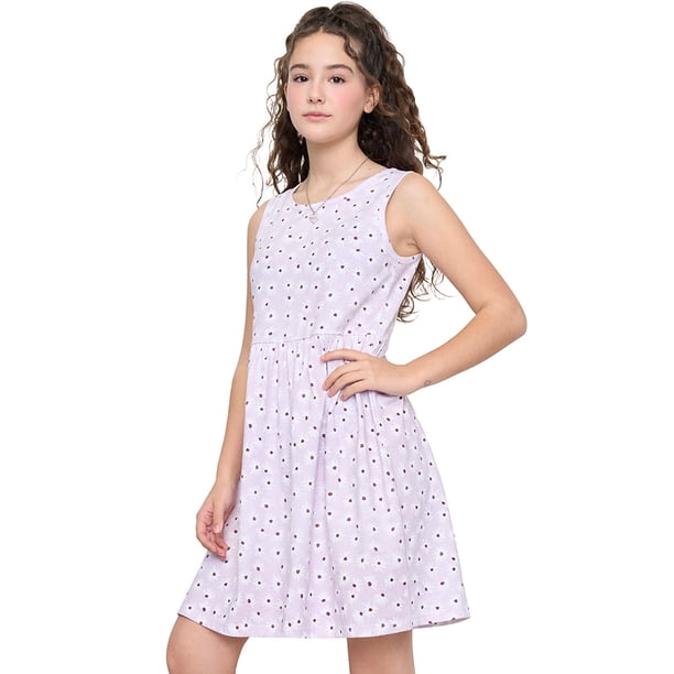 Vestido Niña Teen Skater Lila Corona