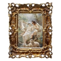 Magideal - Estilo Retro, Pantalla Decorativa De Poliresina Rectangular, Soporte En Relieve, Marco De Imagen Para Decoración, Oficina, Boda, Sala De Estar, Dormit 22Cmx17Cm