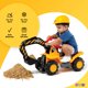 thumbnail image 2 of Tractores de juguete Ride On Excavator con música para niños con casco, 2 of 9
