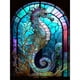 thumbnail image 1 of 1pc Large Size 40*70cm/15.75inx27.57in Without Frame DIY 5D Artificial Diamond Painting Set Crystal Seahorse Artificial Diamond Painting Art Craft For Wall Decoration, 1 of 2