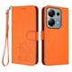 thumbnail image 1 of Funda Volteable tipo Billetera con Correa para Xiaomi Redmi Note 14S 4G, Naranja, 1 of 6