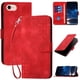 thumbnail image 1 of Funda Flip Premium Fibra de Carbono para iPhone 16e con Soporte y Cierre Rojo, 1 of 6