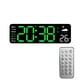 thumbnail image 3 of Reloj De Pared LED, Reloj De Pared Digital Ligero Moderno Para Mesita De Noche, Hogar, Interior, Blanco Y Verde, 3 of 3