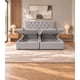 thumbnail image 1 of Cama Baul 2 Plaza Capitone Onyx Con Sistema Hidráulico Gris Claro, 1 of 4