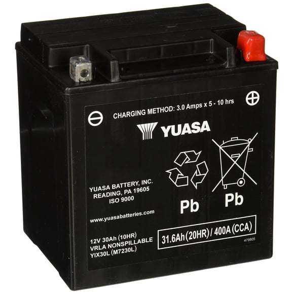 Batería Yuasa YUAM7230L YIX30L YIX 30Ah activada de fábrica
