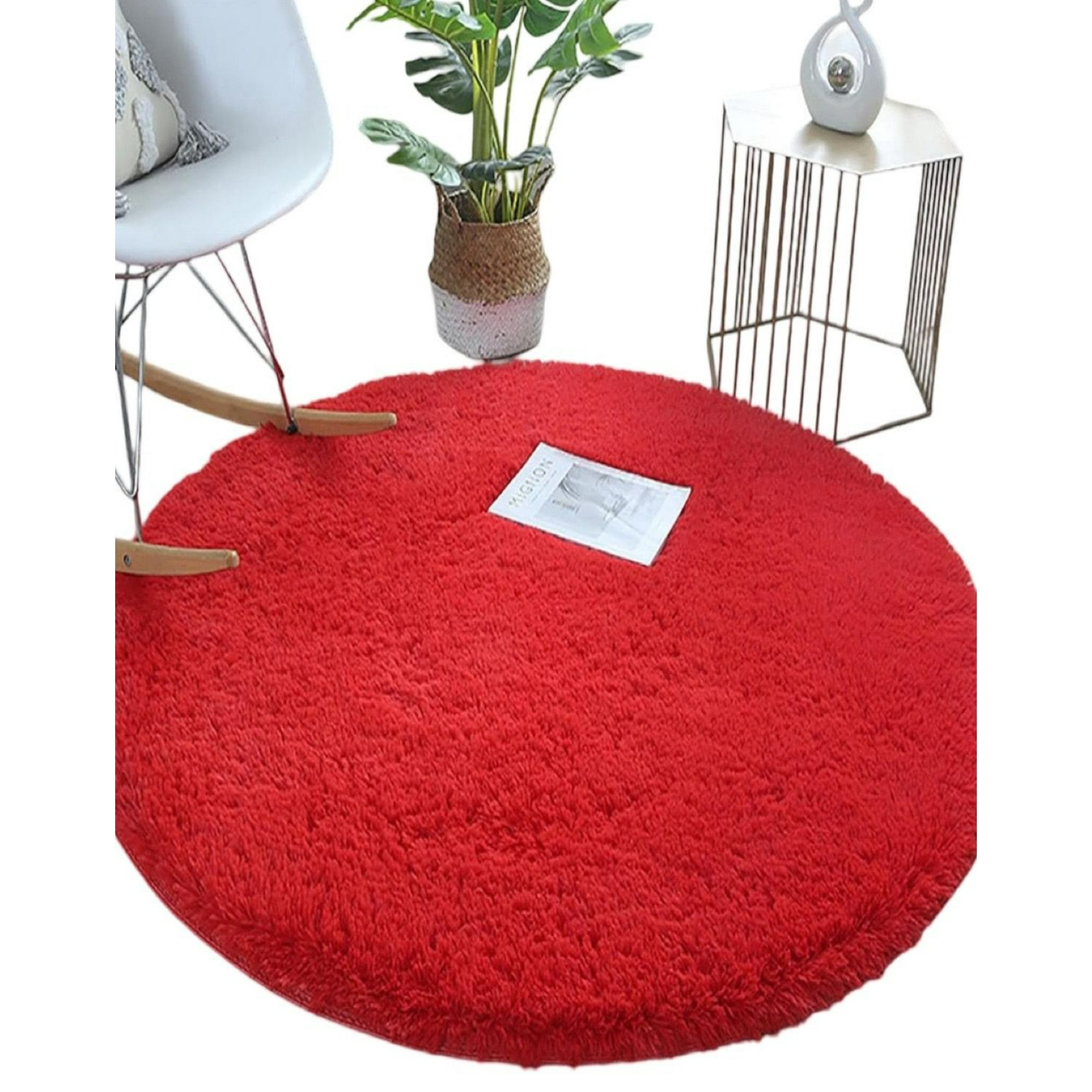 Genérico - Alfombra Redonda Peluda 150 Cm - Pelo Largo C9