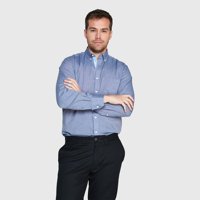 Jayson - Camisa Fil A Fil Azul Marino S