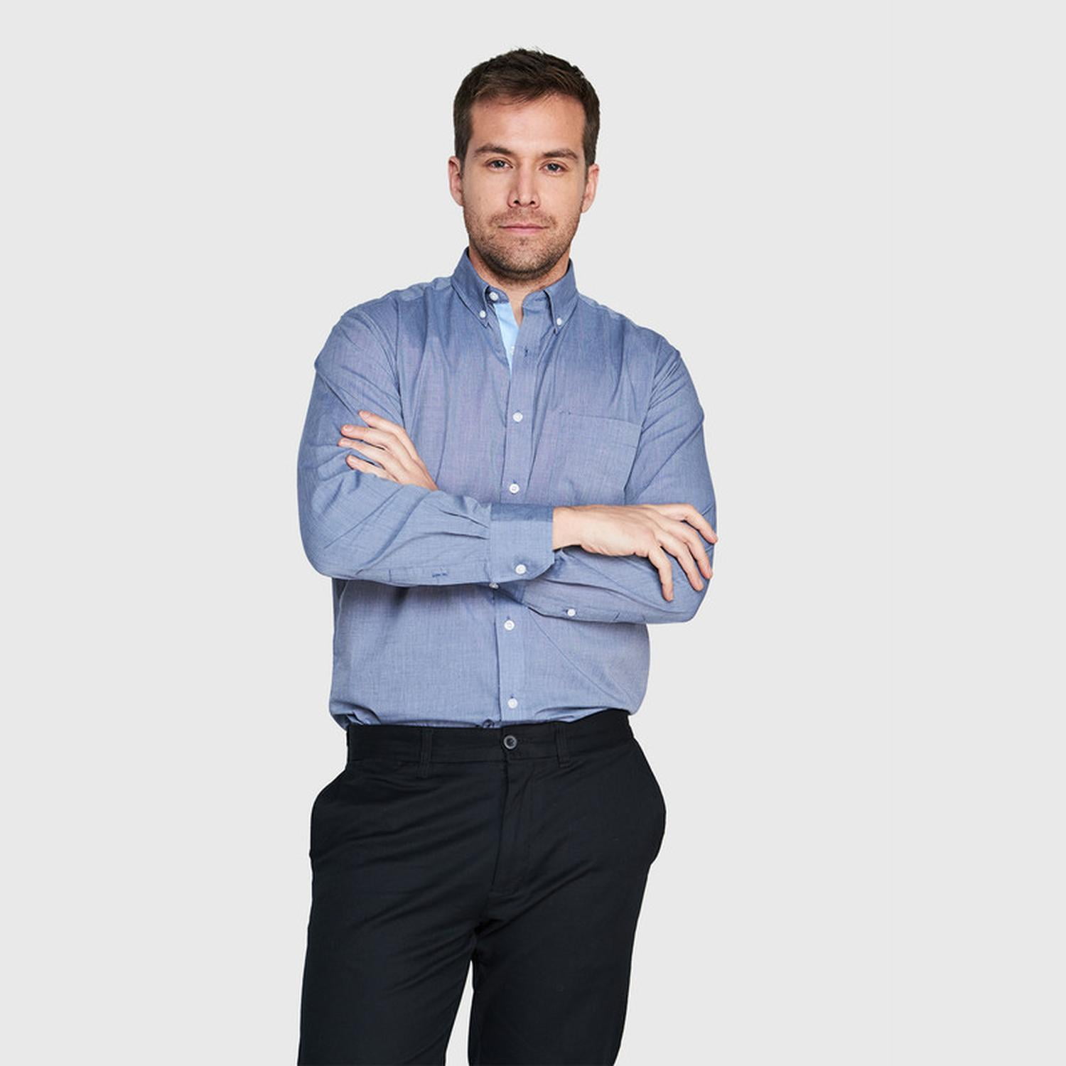 Jayson - Camisa Fil A Fil Azul Marino S