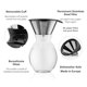 thumbnail image 4 of Cafetera Bodum Pour Over de vidrio de alta temperatura de 1,5 litros con filtro, 4 of 6