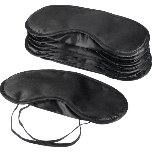 Mudder Antifaz para Dormir Paquete de 10 con Almohadilla Nasal, 19 cm, Satén