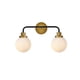 thumbnail image 1 of Aplique de Pared para Baño Living District Hanson de 2 Luces en Latón Negro 110V, 1 of 9