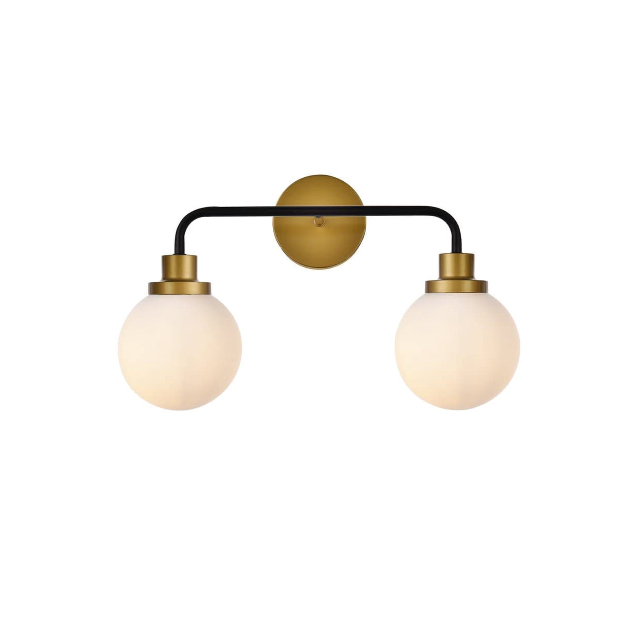 Aplique De Pared Para Baño Living District Hanson De 2 Luces En Latón Negro 110v