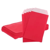 Bolsas Planas Uxcell Papel Kraft 3 X 6"" Rojas