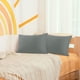 thumbnail image 2 of Juego de fundas de almohada con cremallera de microfibra suave PiccoCasa, juego de 2, gris no estándar, 2 of 7