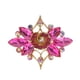 thumbnail image 1 of Broche De Diamantes De Imitación De Cristal Con Flor De Rosa Rosa, Regalo Nupcial De Boda, 1 of 3