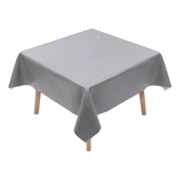 Mantel De Hule Mesa Cuadrada Diseño Liso 140x140cm gris
