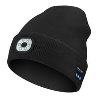 Xusx111 - Bluetooth Beanie Con Luz, Usb Recargable Led Faro Sombrero De Invierno, Regalos Técnicos Únicos Para Los Hombres Marido Él Adolescente Negro