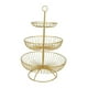 thumbnail image 3 of Soporte De Canasto De Frutas De Hierro Para Aperitivos, Cocina, Restaurante, Organizador De Mesa, Oro, 3 of 3