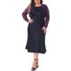 thumbnail image 2 of Agnes Orinda Women's Plus Size Escuela Universidad Manga Larga Abierta Frente Transparente Malla Bolero Chaqueta Corta Cárdigans 1X Púrpura, 2 of 6