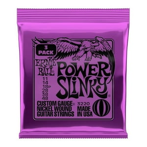 Pack De 3 Cuerdas De Guitarra Eléctrica Ernie Ball Power Slinky 11-48
