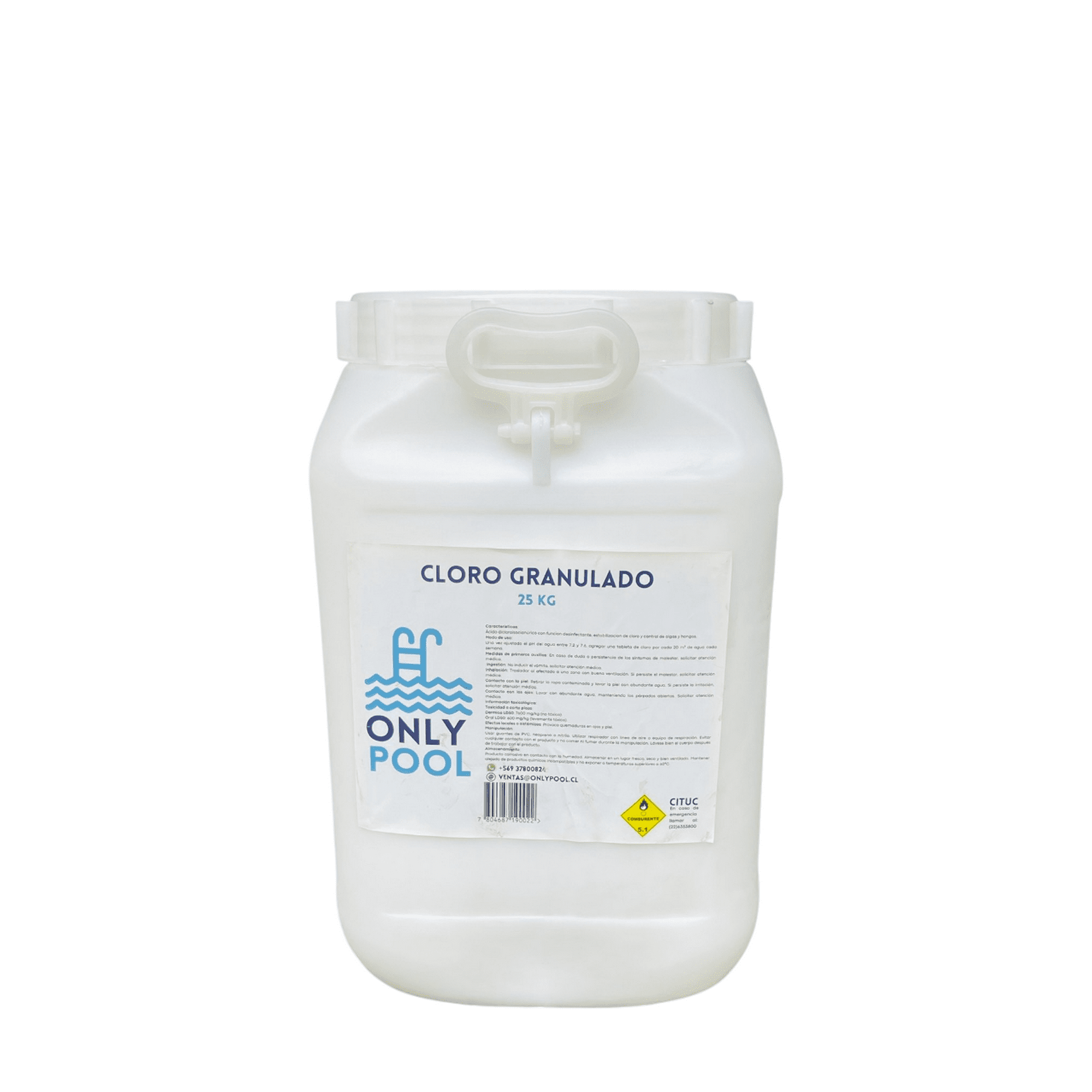 Cloro Piscina Granulado 25kg Onlypool