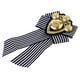 thumbnail image 3 of Pre-atado Bowknot Broche De Tela Pajarita Hombres Wome Insignia Británica Raya Negra, 3 of 3