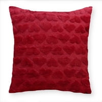 Homestore - Funda Cojín Peludo 45X45 Cm Corazones