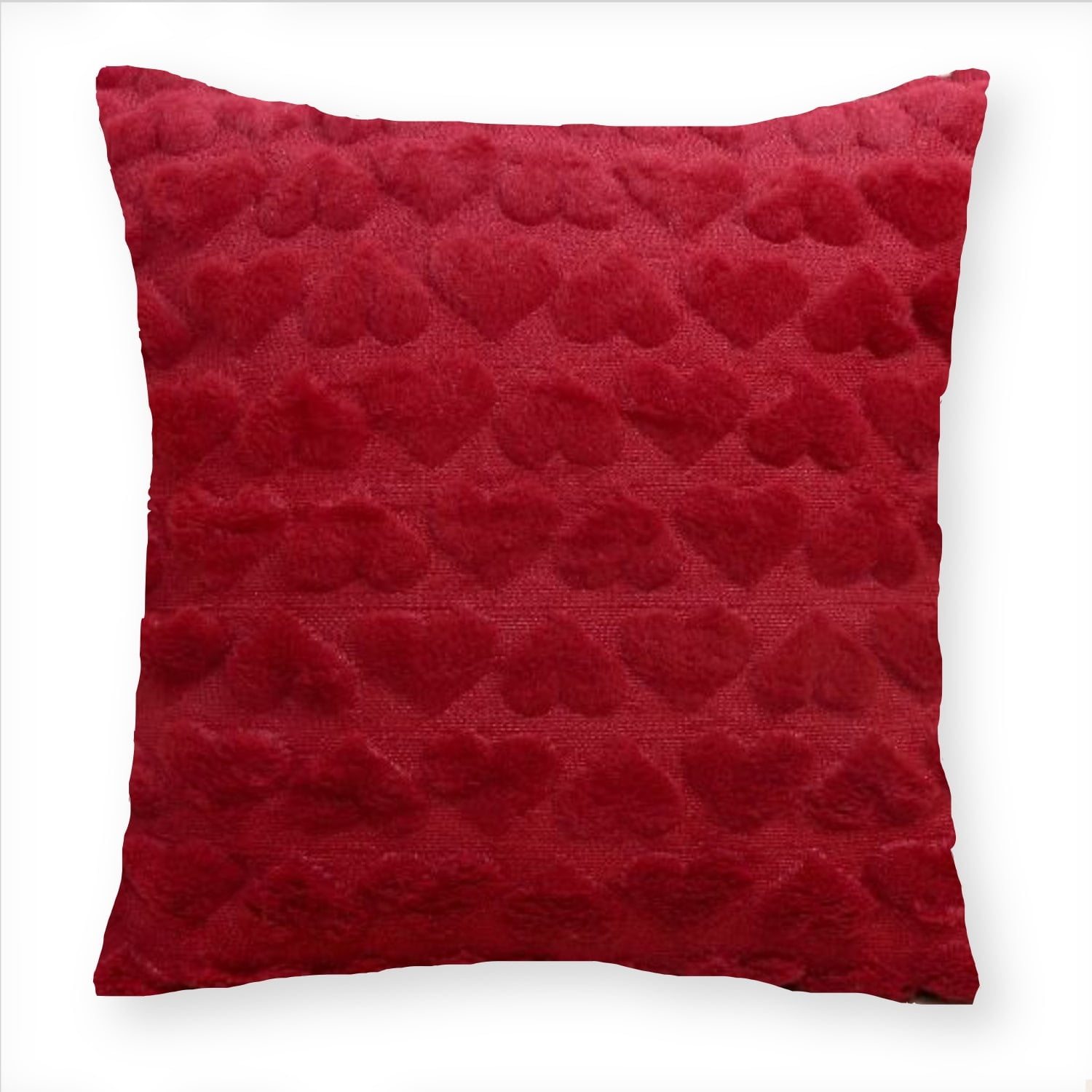 Homestore - Cojín Peludo 45x45 Cm Corazones