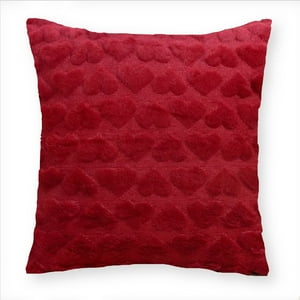 Homestore - Cojín Peludo 45X45 Cm Corazones
