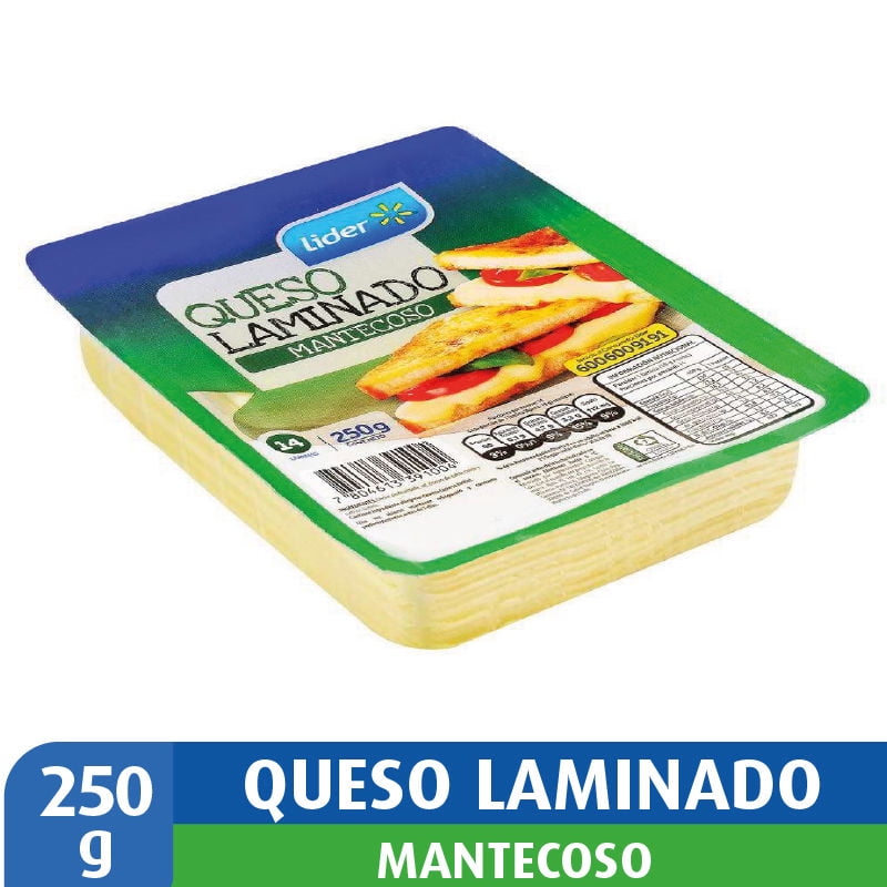 Queso Mantecoso Laminado 250 g Lider