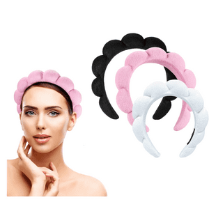 Elly Fashion - Pack 3 Cintillo Spa Maquillaje / Skin Care Variado