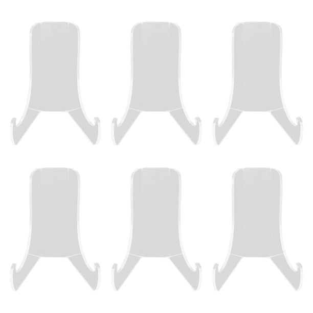 6x Soportes Para Placas De Acrílico Soporte Para Libros Para Exhibir Tarjetas, Ilustraciones, Fotos Y Marcos