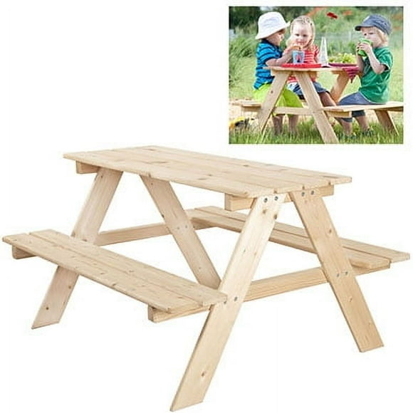 Mesa Con Bancas Madera