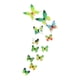 thumbnail image 2 of 12 Pegatinas De Mariposa Para Decoración De Jardín, Calcomanías De Pared De Mariposa 3D Luminosas, Verde, 2 of 5