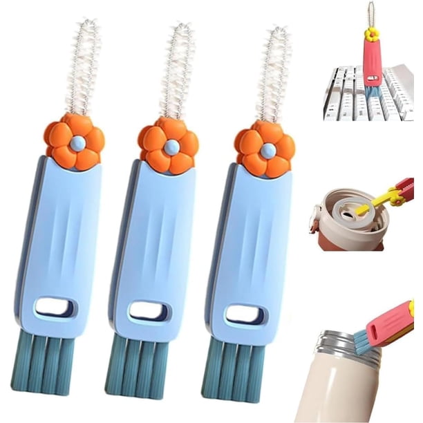 Set cepillos limpieza tapa vasos 3 en 1 botella pajitas herramienta cocina
