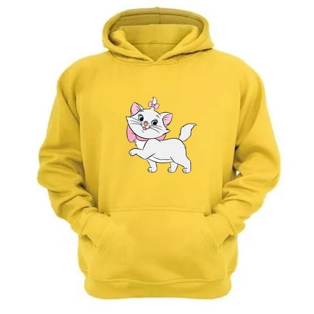 Genérico - Polerón Canguro Gatos Aristócratas Amarillo Talla L Unisex