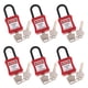 thumbnail image 4 of 6 Piezas PL38-KD 38 Mm PVC Candado De Bloqueo De Seguridad Curvo Rojo, 4 of 4