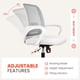 thumbnail image 4 of Silla de oficina NEO CHAIR ergonómica de malla ajustable color marfil, 4 of 8